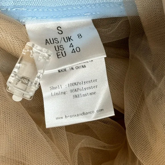 🆕 BRONX & BANCO 🧿 NWOT Sabrina Blue Midi Dress, Sz S - US 4 - Picture 16 of 17